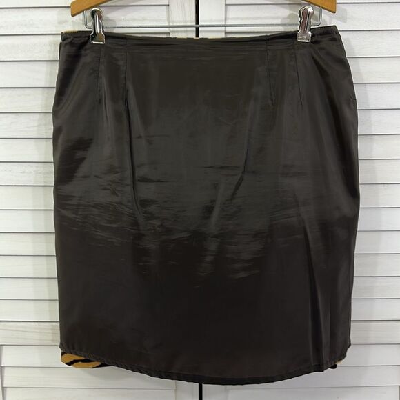 Talbots Pencil Skirt Size 14P Y2K Zebra Print Velvet - Picture 11 of 13